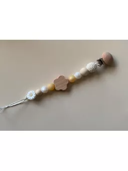 Attache tétines jaune et...